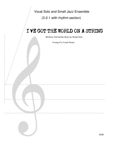 I've Got The World On A String (arr. Joseph Hasper)