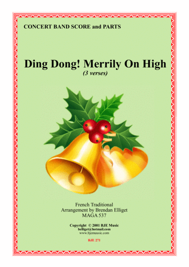 Ding Dong Merrily on High - Concert Band Score and Parts (arr. Brendan Elliget MAGA 537)