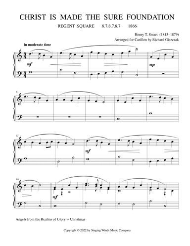Christ Is Made the Sure Foundation (REGENT SQUARE) (arr. Richard Giszczak)