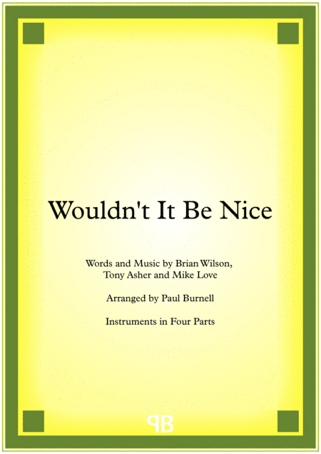 Wouldn't It Be Nice (arr. Paul Burnell)
