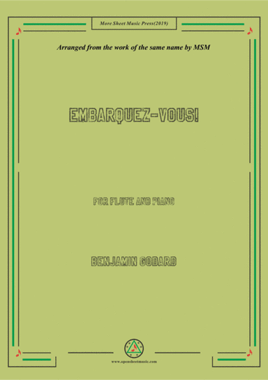 Godard-Embarquez-Vous,for Flute and Piano (arr. MSM)