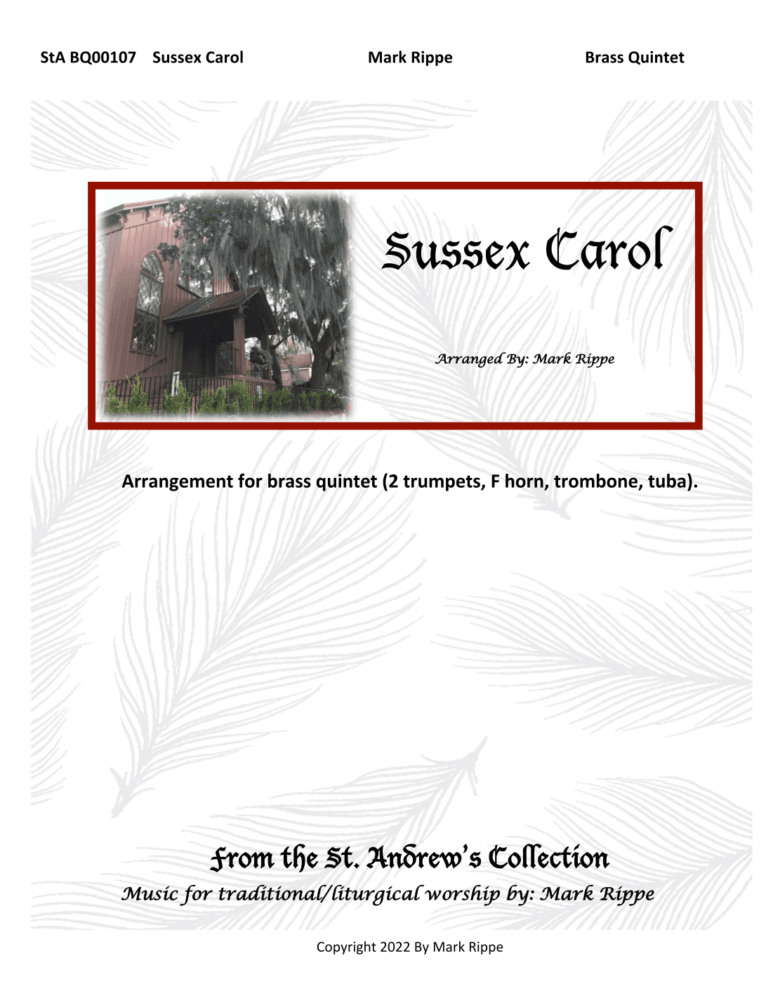 Sussex Carol (StA BQ00107) (arr. Mark Rippe)
