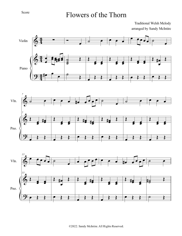 Flowers of the Thorn (arr. Sandy McIntire)