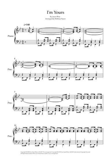 I'm Yours (arr. Matthew pyeon)