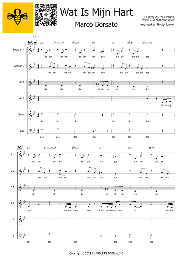 Wat Is Mijn Hart (arr. Rogier Ijmker)