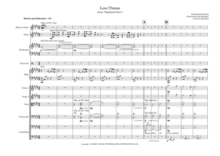 Love Theme From Paperback Hero (arr. Daryl McKenzie)