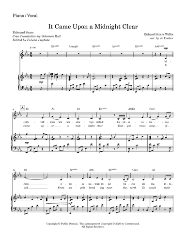 It Came Upon a Midnight Clear from the album "A Cree Christmas" (arr. Jo Carter)