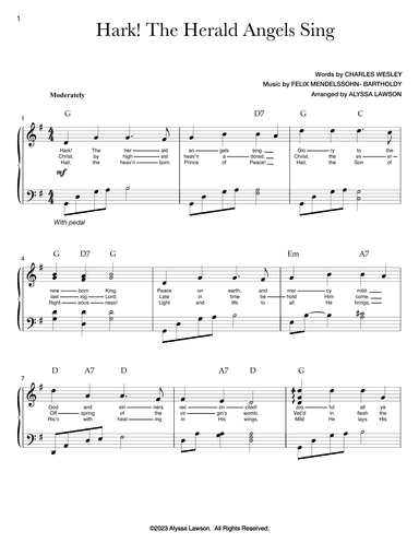 Hark! The Herald Angels Sing (arr. Alyssa Lawson)