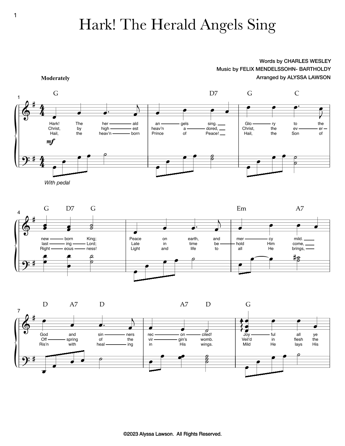 Hark! The Herald Angels Sing (arr. Alyssa Lawson)