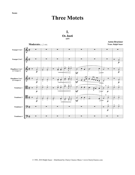 Three Motets for Brass Ensemble (arr. Ralph Sauer)