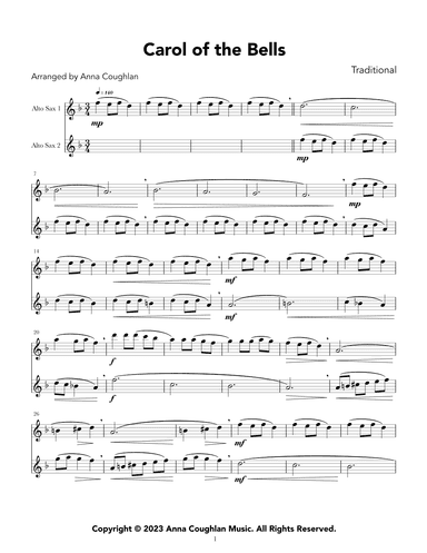 Carol of the Bells (arr. Anna Coughlan)