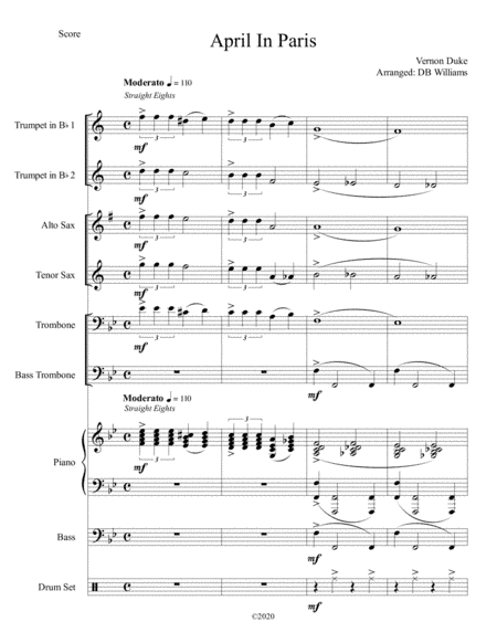 April In Paris (arr. DB Williams)