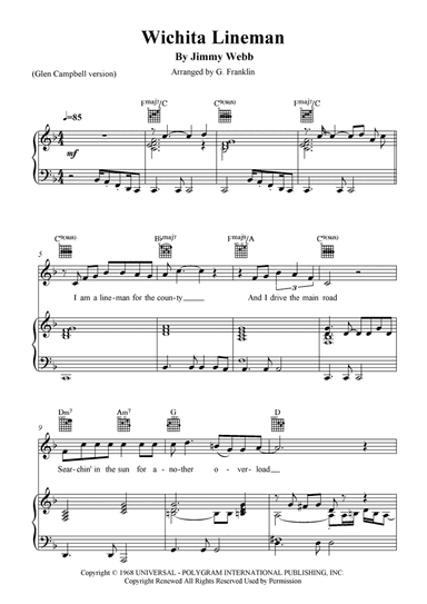 Wichita Lineman (arr. G. Franklin)