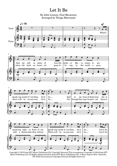 Let It Be (arr. Thiago Marconato)