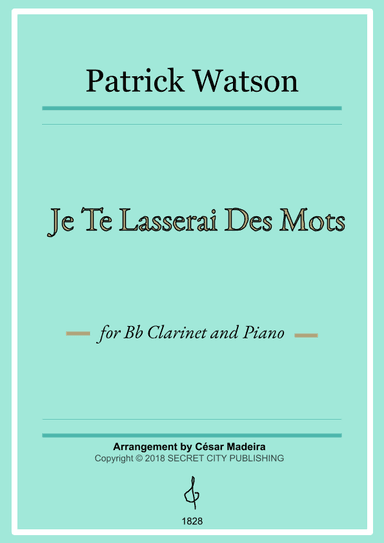 Je Te Laisserai Des Mots (arr. César Madeira)