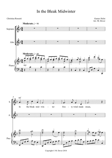 In the Bleak Midwinter (In the Bleak Mid-winter) - Holst - SA - Two Part Choir (arr. M. Dover)
