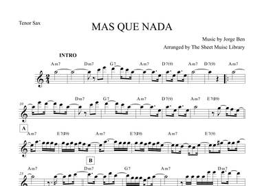 Mas Que Nada (arr. The Sheet Music Library)