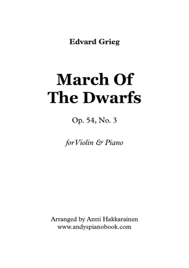 March Of The Dwarfs Op. 54, No. 3 - Violin & Piano (arr. Antti Hakkarainen)