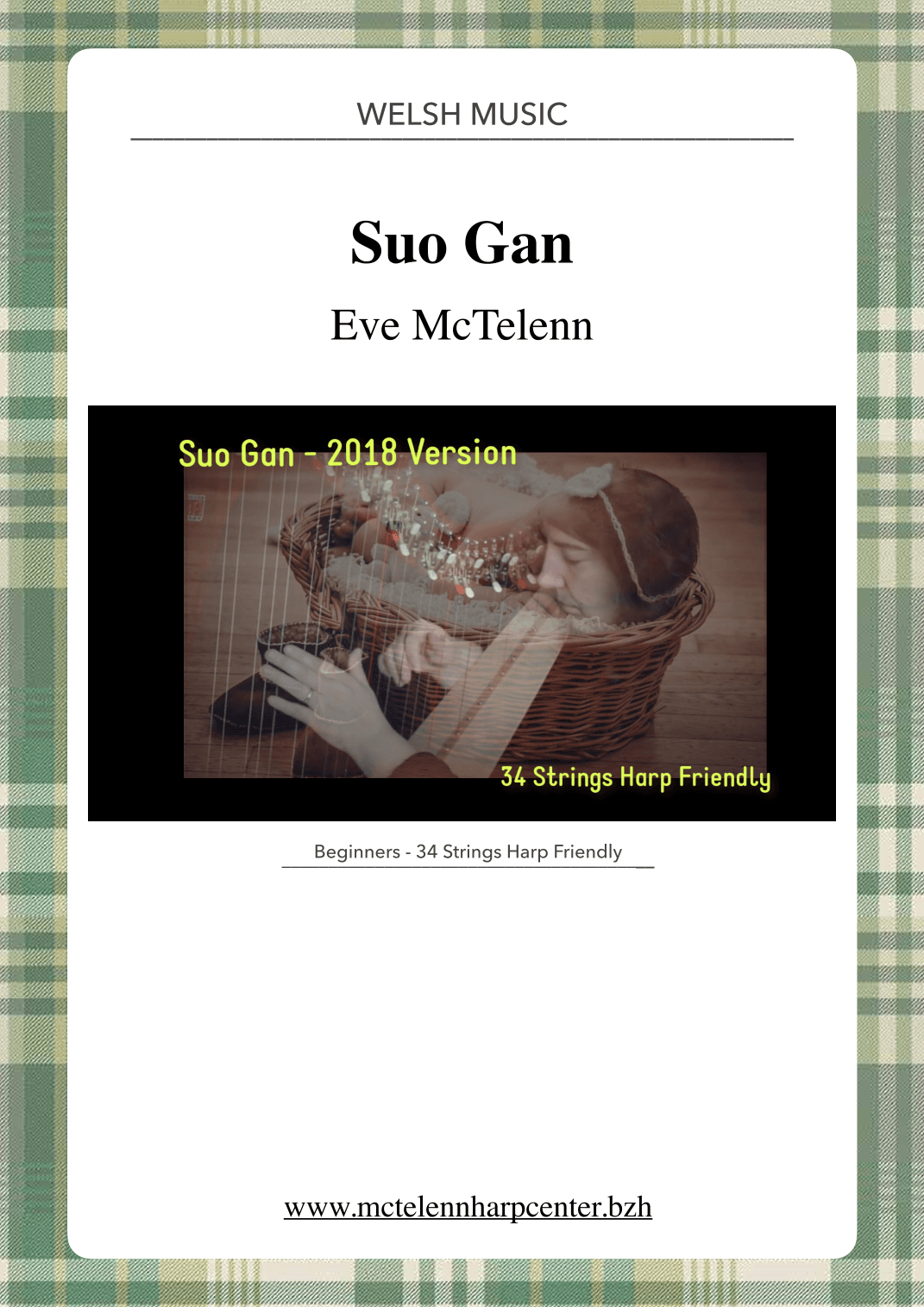 Suo Gan - Welsh's Lullaby - beginner & 34 String Harp | McTelenn Harp Center (arr. Eve McTelenn)