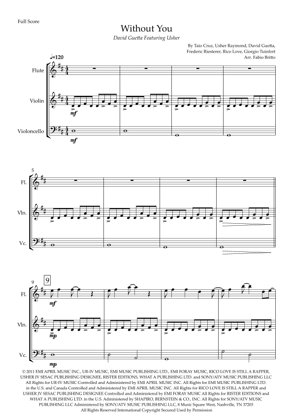 Without You (arr. Fabio Britto)