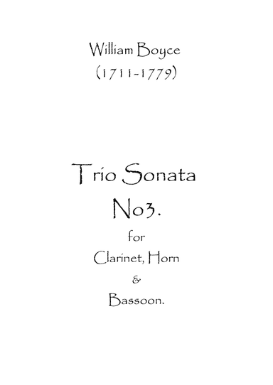 Trio Sonata No.3 (arr. Spence Bundy)
