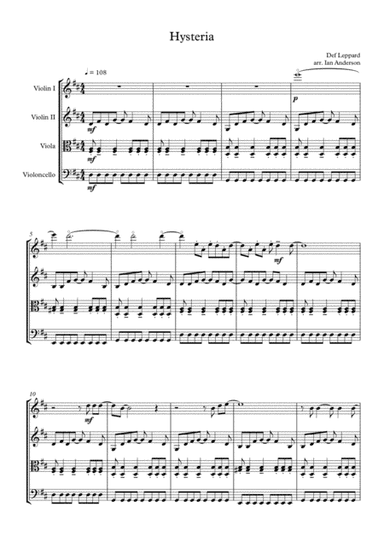 Hysteria (arr. Ian Anderson)