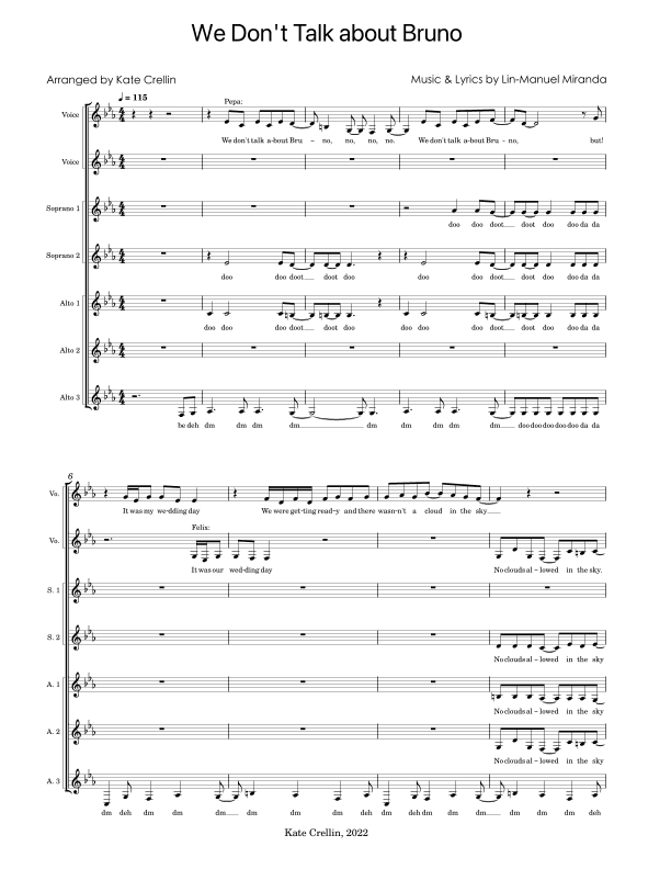 We Don't Talk About Bruno (arr. Kate Crellin)