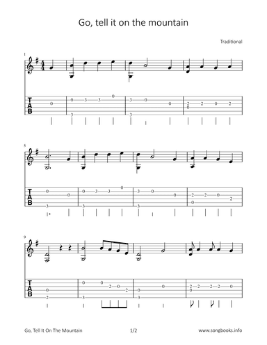 Go, tell it on the mountain (arr. Bettina Schipp)