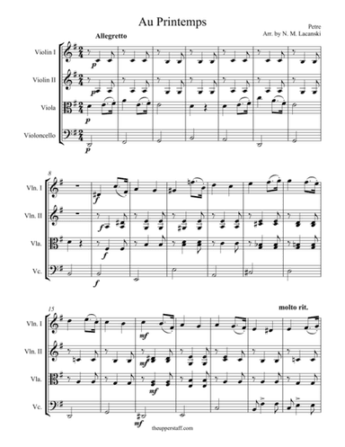 Au Printemps (arr. Nick Lacanski)