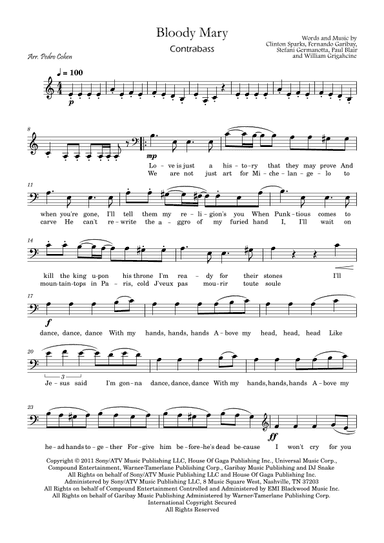 Bloody Mary (arr. Pedro Cohen)