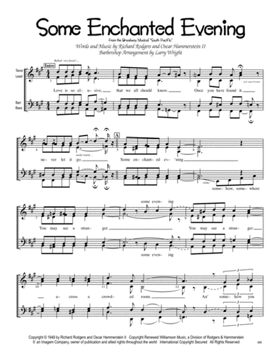 Some Enchanted Evening (arr. Larry Wright)
