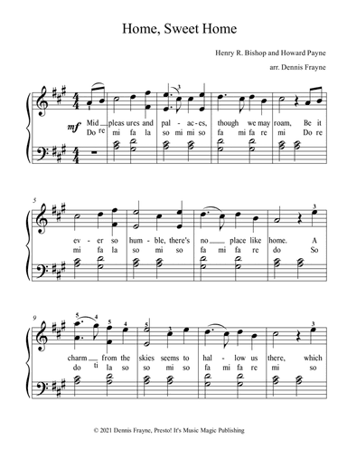Home Sweet Home (standard notation) (arr. Dennis Frayne)
