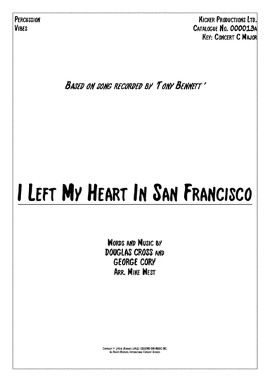 I Left My Heart In San Francisco (arr. Mike West)