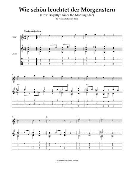Wie schön leuchtet der Morgenstern (How Brightly Shines the Morning Star) (arr. Mark Phillips)