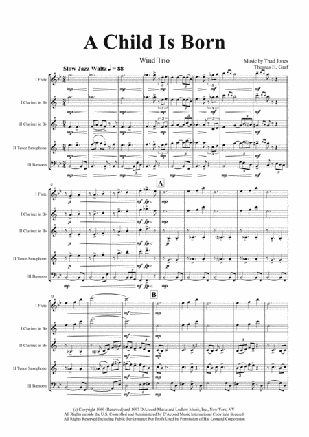 A Child Is Born (arr. Thomas H. Graf)