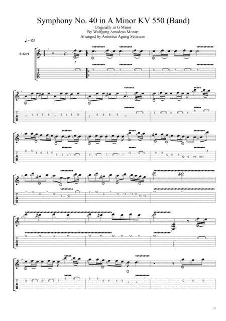 Symphony No. 40 in A Minor KV 550 (Quartet Band) (arr. Antonius Agung Setiawan)