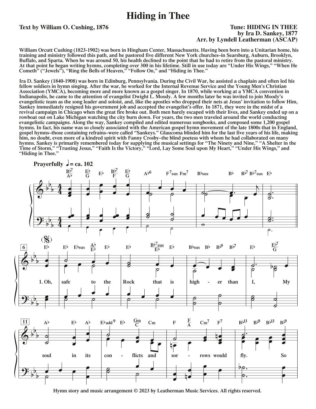 Hiding in Thee (arr. Lyndell Leatherman)