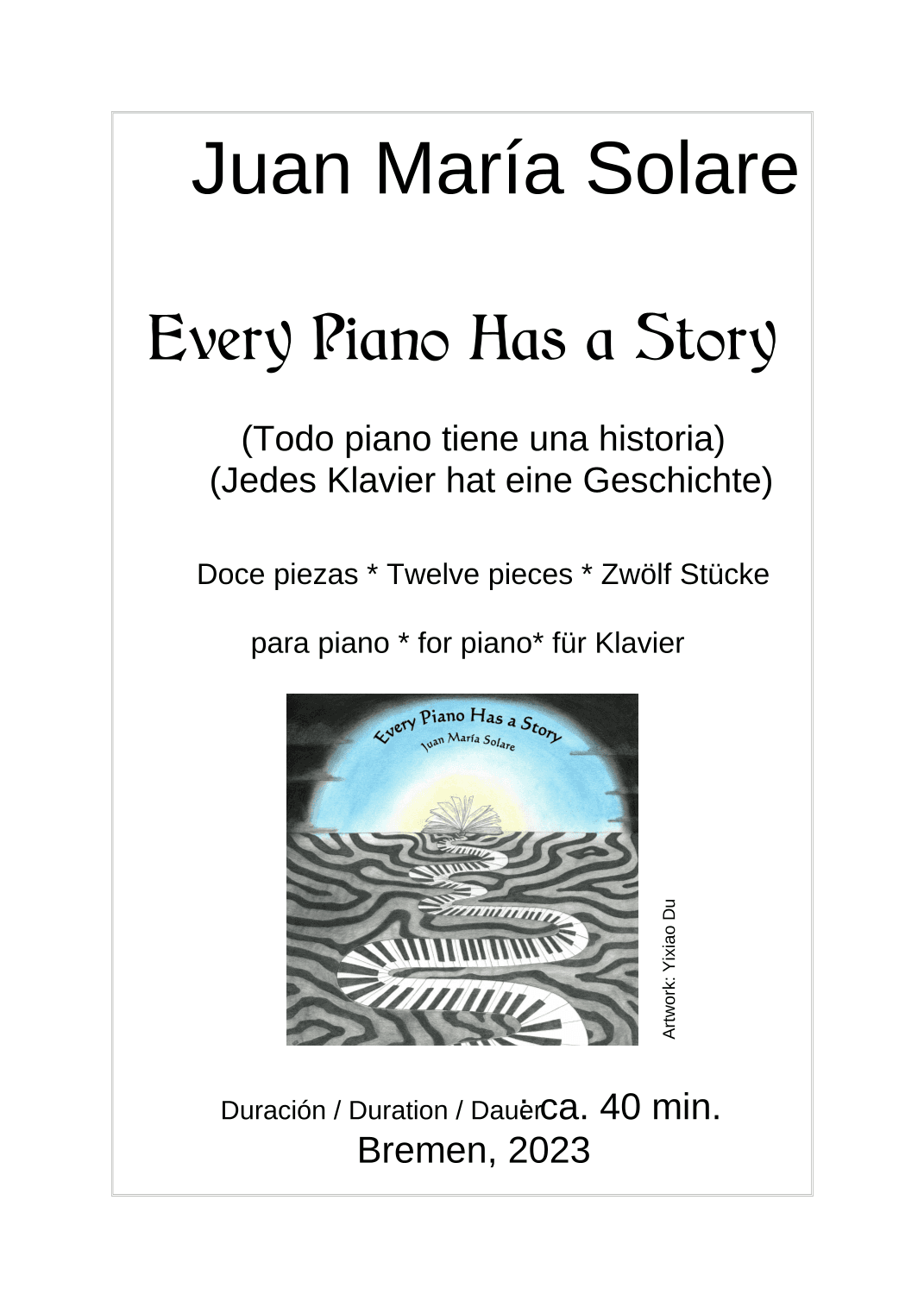 Every Piano Has a Story [12 piano pieces]