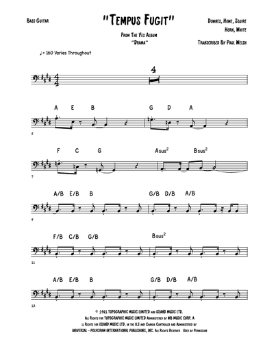 Tempus Fugit (arr. Accubass)