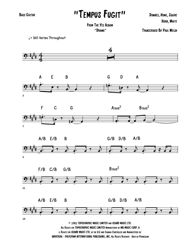 Tempus Fugit (arr. Accubass)
