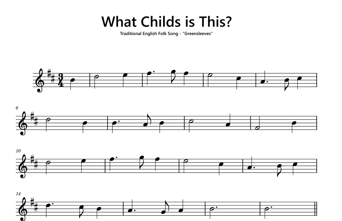 What Child is This? (Greensleeves) (arr. Funtom)