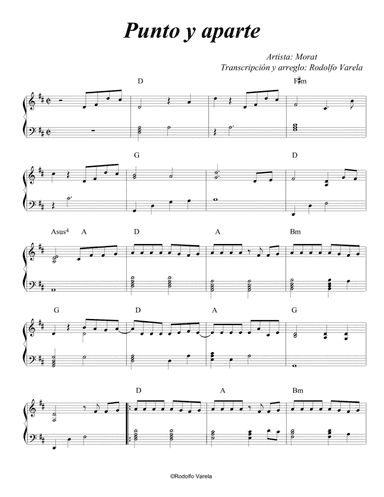 Punto Y Aparte (arr. Rodolfo Varela)