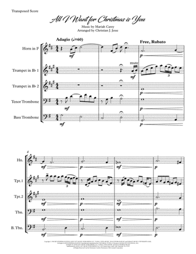 All I Want For Christmas Is You (arr. Christian James Jesse)