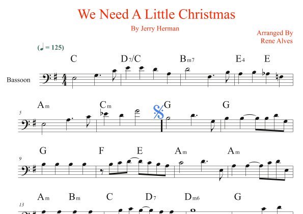 We Need A Little Christmas (arr. Rene Alves)
