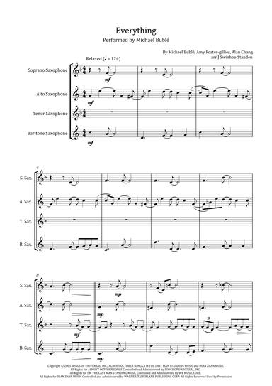 Everything (arr. J Swinhoe-Standen)