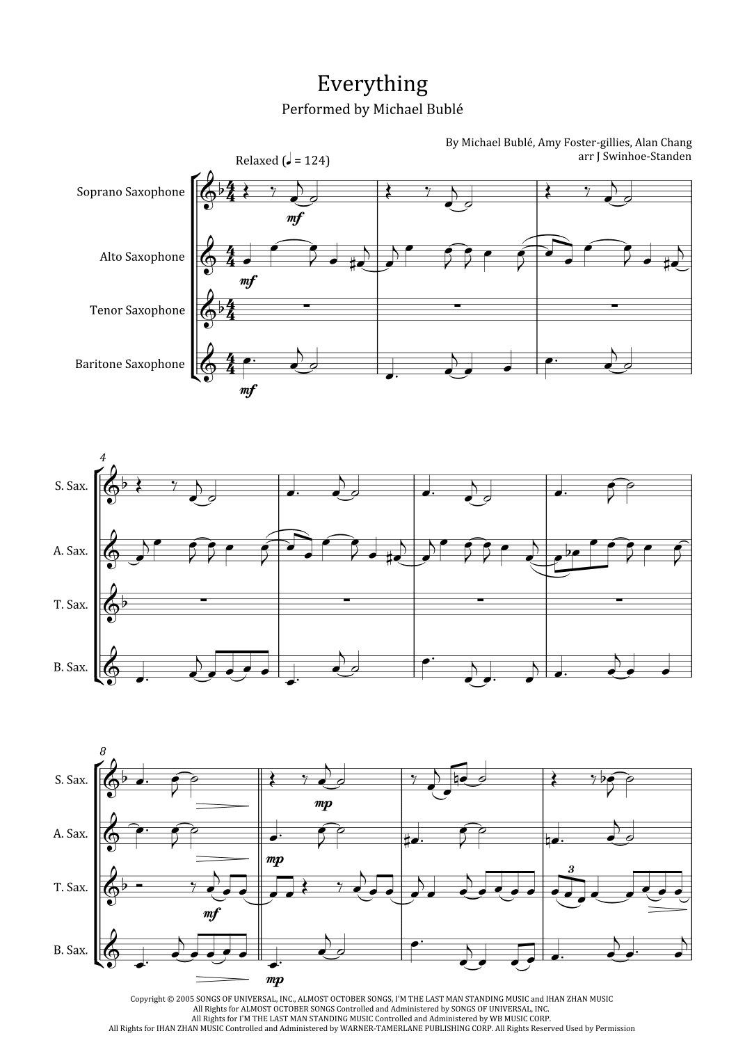 Everything (arr. J Swinhoe-Standen)