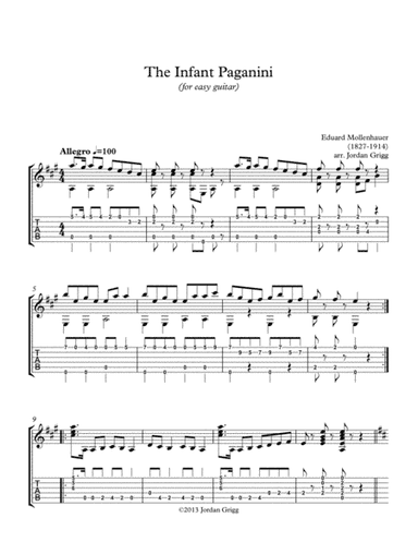 The Infant Paganini (for easy guitar) (arr. Jordan Grigg)