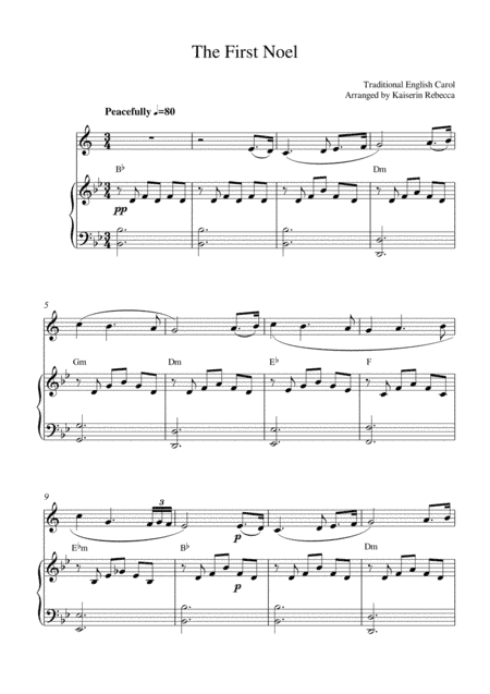 The First Noel (arr. Kaiserin Rebecca)