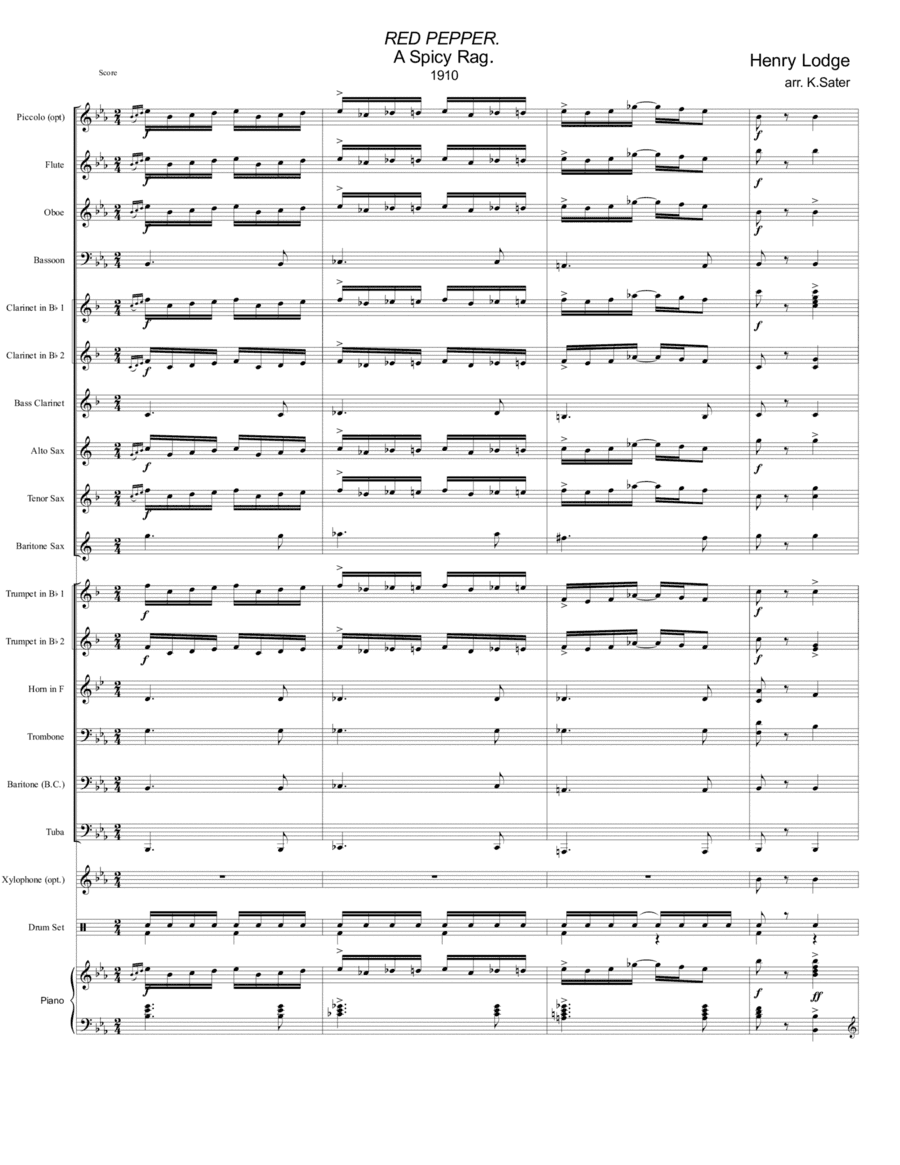 Red Pepper Rag (1910) (arr. K.Sater)