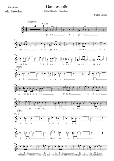Danke Schoen (arr. Stefan Lamml)
